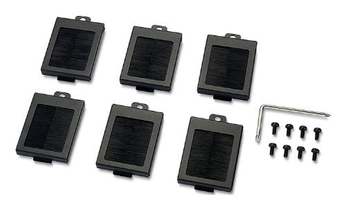 APC NetShelter Cable Management, Mounting Rail Brush Strips, Set of 6, for NetShelter SX 750 mm Wide, Black, 76 x 114 x 13 mm