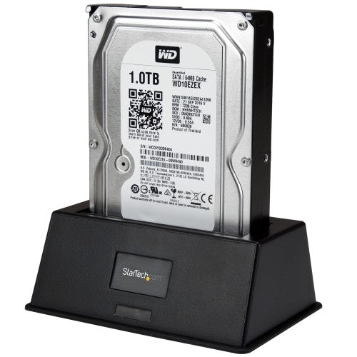 StarTech.com Single Bay USB 3.0 to SATA Hard Drive Docking Station, USB 3.0 (5 Gbps) Hard Drive Dock, External 2.5/3.5" SATA I/II/III HDD/SSD Docking Station, Top-Loading Hard Drive Bay