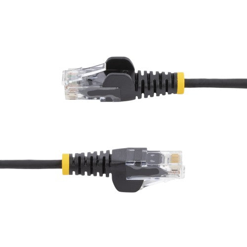 StarTech.com 10m Black Slim CAT6 Ethernet Cable, Snagless, 100W PoE, UTP, LSZH, 28AWG Pure Bare Copper Wire, Slim RJ45 Network Patch Cord w/Strain Reliefs, Individually Tested