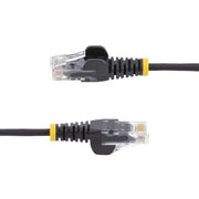 StarTech.com 10m Black Slim CAT6 Ethernet Cable, Snagless, 100W PoE, UTP, LSZH, 28AWG Pure Bare Copper Wire, Slim RJ45 Network Patch Cord w/Strain Reliefs, Individually Tested