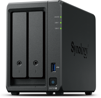 Synology DiskStation DS725+ NAS/storage server Ryzen Embedded R1600 4 GB DDR4 0 TB Black