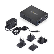 StarTech.com 10GbE Open SFP+ Fiber Media Converter, Standalone 10 Gigabit Ethernet RJ-45 to 10GBASE-X SFP+, Single-Mode / Multi-Mode, 16K Jumbo Frames - TAA