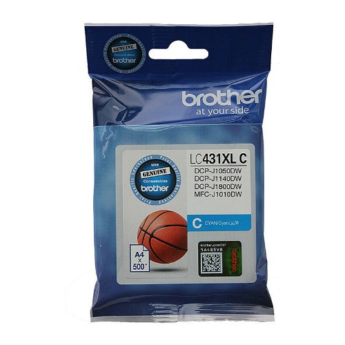 Brother LC431XLC XL CYAN INK ink cartridge 1 pc(s) Original Black