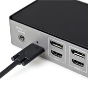 StarTech.com USB-C & USB-A Dock - Hybrid Universal Triple Monitor Laptop Docking Station w/ DisplayPort & HDMI 4K 60Hz - 85W Power Delivery, 6x USB Hub, GbE, Audio - USB 3.1 Gen 2 10Gbps