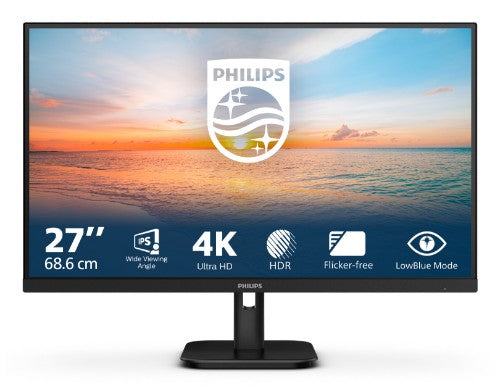 Philips 27E1N1800A/75 computer monitor 68.6 cm (27") 3840 x 2160 pixels 4K Ultra HD LCD Black