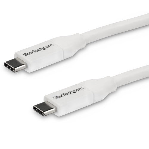 StarTech.com 13ft (4m) USB-C Fast Charging Cable, Charge & Sync, 100W (5A) PD, USB 2.0, USB-IF Certified - White USB C Charging Cord
