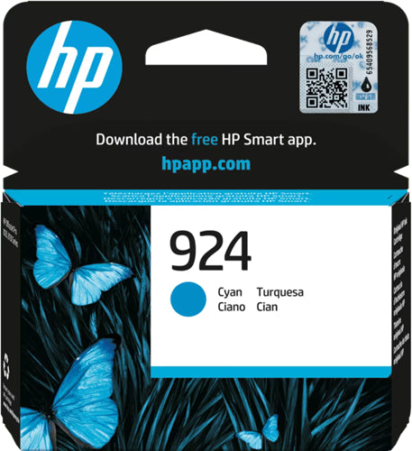 HP 924 CYAN ORIGINAL INK CART 400 PAGE YIELD FOR OJPRO 8139E 8138E 8120E 8120