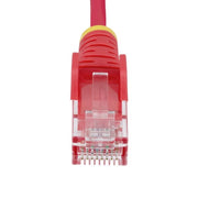 StarTech.com 3m Red Slim CAT6 Ethernet Cable, Snagless, 100W PoE, UTP, LSZH, 28AWG Pure Bare Copper Wire, Slim RJ45 Network Patch Cord w/Strain Reliefs, Individually Tested