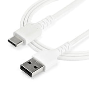 StarTech.com 3ft (1m) USB-A to USB-C Fast Charging Cable, Rugged, Charge & Sync, 3A, USB 2.0, White TPE Jacket and Aramid Fiber - USB Charging Cord