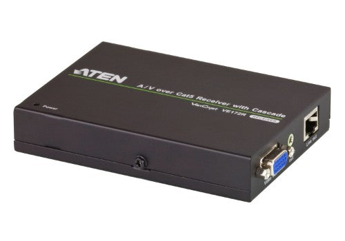 ATEN VE172R AV extender AV receiver Black