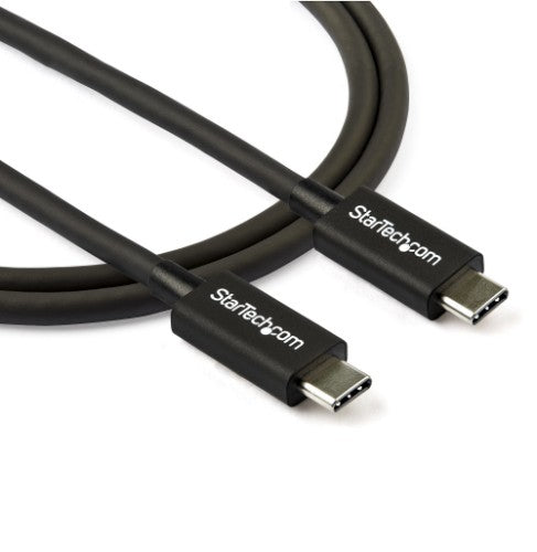 StarTech.com 2.6ft (80cm) Thunderbolt 3 Cable, 40Gbps, 100W PD, 4K/5K, Thunderbolt Certified, Compatible with Thunderbolt 4/USB 3.2/DisplayPort