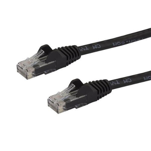 StarTech.com 1.5m CAT6 Ethernet Cable - Black CAT 6 Gigabit Ethernet Wire -250MHz 100W PoE RJ45 UTP Network/Patch Cord Snagless w/Strain Relief Individually Tested