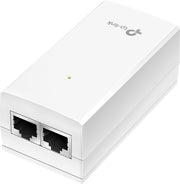 TP-LINK POE2412G Omada 24V Passive PoE Injector Adapter, 1× Gigabit PoE Port, 1× Gigabit Non-PoE Port, Data and Power Carried over The Same Cable, 24V