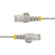 StarTech.com 5m Gray Slim CAT6 Ethernet Cable, Snagless, 100W PoE, UTP, LSZH, 28AWG Pure Bare Copper Wire, Slim RJ45 Network Patch Cord w/Strain Reliefs, Individually Tested