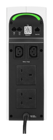 APC Back-UPS Pro for Gaming, 2200VA/1320W, Tower, 230V, 2x UK and 2x IEC C13 outlets, RGB Lights, Pure Sine Wave, Arctic (White)