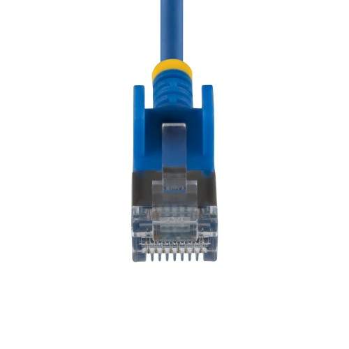 StarTech.com 30cm Blue Ultra Slim Cat6A Ethernet Cable, Snagless, FTP, Pure Bare Copper Wire, 34AWG Slim RJ45 Network Patch Cord, Individually Tested