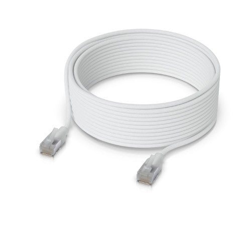 Ubiquiti UACC-Cable-Patch-EL-C6A-15M-W networking cable Translucent, White Cat6a