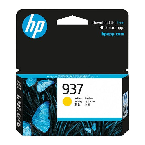 HP 937 YELLOW ORIGINAL INK CARTRIDGE 800 PAGE YIELD FOR OJPRO 9132E 9133 9135E 9130