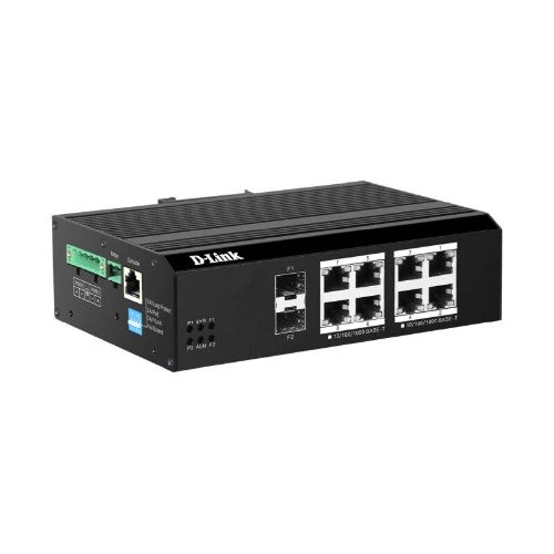 D-Link DIS-F200G-10PS-E network switch Managed L2 Gigabit Ethernet (10/100/1000) Power over Ethernet (PoE) Black