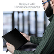StarTech.com 4-Way Privacy Screen For 13-inch Surface Pro 8/9/X/11 Laptop, Portrait/Landscape Modes, Touch-Enabled, +/- 30 Deg. View, Blocks up to 51% Blue Light, Anti-Glare