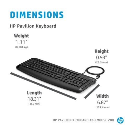 HP Pavilion Keyboard and Mouse 200