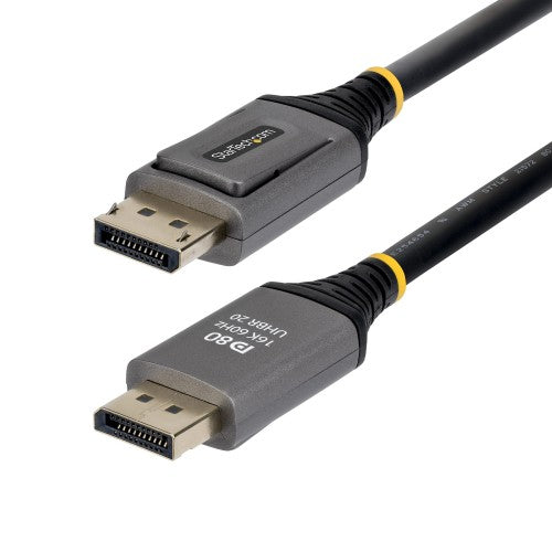 StarTech.com 1m DisplayPort 2.1 Cable, VESA Certified DP80 DisplayPort Cable, Uncompressed 10K/8K 60Hz, 16K 60Hz/8K 240Hz w/DSC 1.2a, DP 2.1 Monitor Cord
