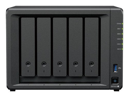 Synology DiskStation DS1525neo+ NAS Desktop AMD Ryzen V1500B 4 GB DDR4 0 TB Synology DSM Black