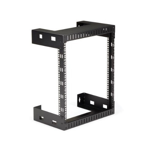 StarTech.com 2-Post 12U Heavy-Duty Wall-Mount Network Rack, 19" Open Frame Server Rack, 12" Deep, Wall Mount Data Rack for IT / AV / Patch Panel / Computer Equipment - Cage Nuts & Screws Included
