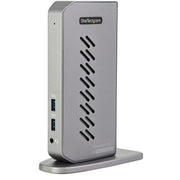 StarTech.com USB-C USB-A Dock - Hybrid Universal USB 3.0 Docking Station for USB-C or USB-A Laptop - Dual Monitor 4K 60Hz HDMI/DisplayPort - 6x USB-A, GbE - USB 5Gbps - Windows/Mac