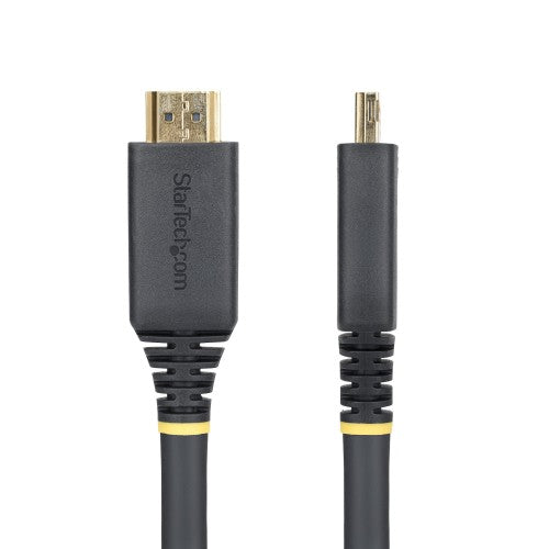 StarTech.com 35ft (10.6m) Active High Speed HDMI Cable with Gripping Connectors, 4K 60Hz/1440p 144Hz, HDR10/HDCP 2.2/ARC, 18Gbps, UHD HDMI Cord for TV/Monitor/Display, TPE Jacket
