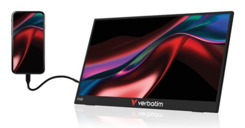 Verbatim 32406 portable TV/monitor Portable monitor Black 39.6 cm (15.6") LCD 1920 x 1080 pixels