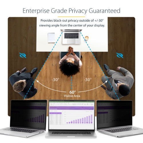 StarTech.com 15-inch MacBook Air M2 M3 M4 M5 Magnetic Laptop Privacy Screen, Blue Light Screen Protector, Reversible Anti-Glare Matte or Glossy Sides, Laptop Privacy Filter