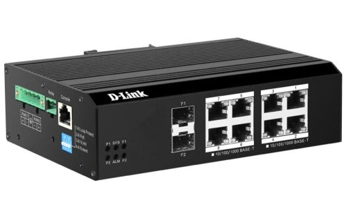 D-Link DIS-F200G-10PS-E network switch Managed L2 Gigabit Ethernet (10/100/1000) Power over Ethernet (PoE) Black