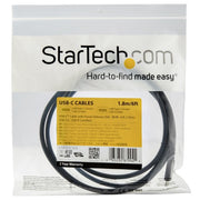 StarTech.com 6ft (1.8m) USB-C Cable, USB 5Gbps, 100W (5A) Power Delivery, Certified Works with Chromebook, 4K 60Hz DP Alt Mode, USB-IF Certified - Thunderbolt Compatible