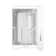 ASUS A32 White ATX dual-chamber case with panoramic design supporting up to 420mm graphics cards in length 360mm radiators and CPU air coolers up to 165mm in height