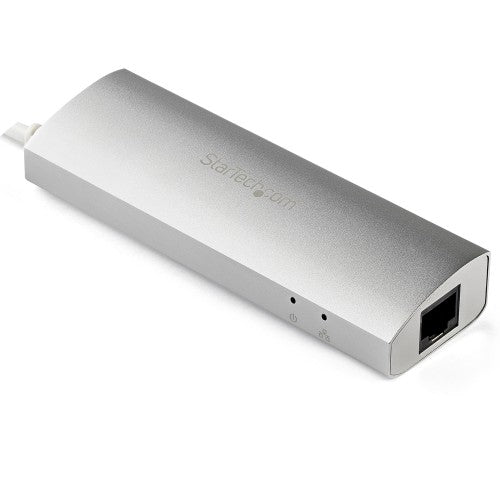 StarTech.com 3-Port USB Hub with Ethernet, USB-A Ports, Gigabit Ethernet/GbE, USB 5Gbps, Rugged Design, Bus-Powered, Portable Laptop USB 3.0 Hub