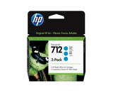 HP 712 3-pack 29-ml Cyan DesignJet Ink Cartridge