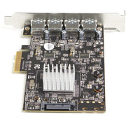 StarTech.com 4-Port USB PCIe Card - 10Gbps USB 3.2 Gen 2 Type-A PCI Express Expansion Card with 2 Controllers - 4x USB-A - USB PCIe Add-On Adapter Card - Windows/Mac/Linux