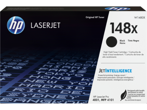 HP 148X BLACK TONER - HIGH YIELD. APPROX 9.5K PAGES - FOR 4001, 4101 SERIES PRINTERS