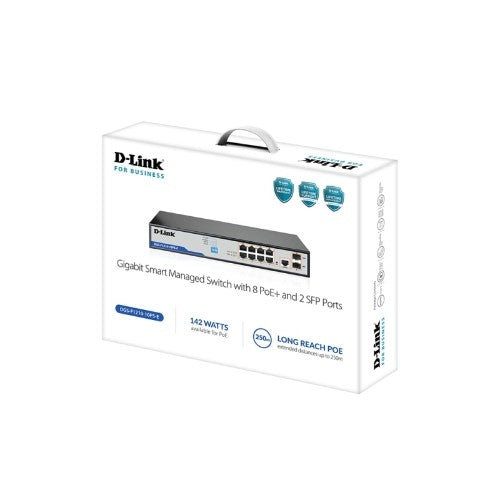 D-Link DGS-F1210-10PS-E network switch Managed L2 Gigabit Ethernet (10/100/1000) Power over Ethernet (PoE) Grey