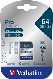 Verbatim Pro 64 GB SDXC UHS Class 10