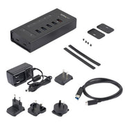 StarTech.com 7 Port USB C Hub - USB Type-C to 2x USB-C/5x USB-A - Commercial Metal USB 3.0 Hub - SuperSpeed USB 3.2 Gen 1 (5Gbps) - Self Powered - BC 1.2 Fast Charge - Mountable/Rugged
