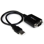 StarTech.com 1ft (30cm) 1-Port Professional USB to Serial Adapter Cable with COM Retention, USB to RS232 Adapter - TAA