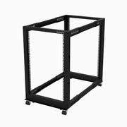StarTech.com 18U 4-Post Server Rack, 19in Open Frame Rack with 40in (101cm) Mounting Depth and 1200lb (544kg) Weight Capacity, Mobile or Floor Mount IT Rack