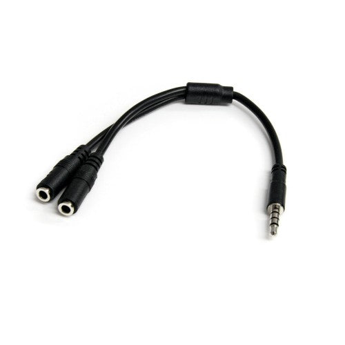 StarTech.com Headset adapter for headsets with separate headphone / microphone plugs - 3.5mm 4 position to 3 position and 2 position 3.5mm M/F