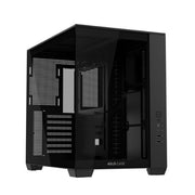 ASUS A32 Black ATX dual-chamber case with panoramic design supporting up to 420mm graphics cards in length 360mm radiators and CPU air coolers up to 165mm in height