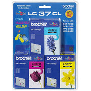 Brother LC37CL3PK ink cartridge 3 pc(s) Original Cyan, Magenta, Yellow