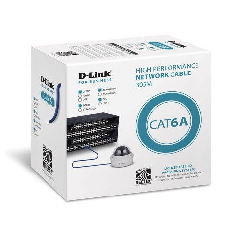 D-LINK D-Link NCB-6AUFS23BLU-305 Cat6A U/FTP Cable 23AWG with PVC Jacket, Blue, 305m