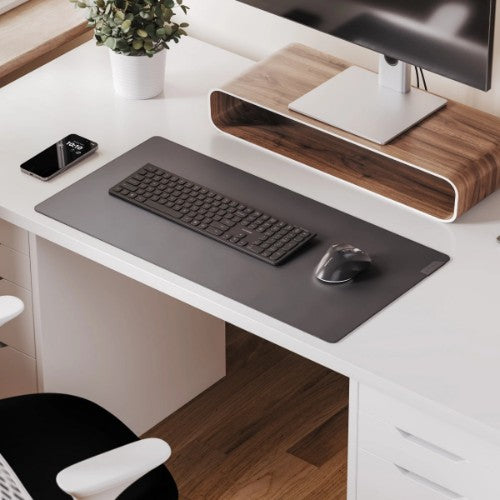 ALOGIC ADLFMDG desk pad Vegan leather, Felt Black