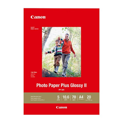 CANON PP301 A4 PHOTO PLUS GLOSSY 265GSM 20 SHEETS